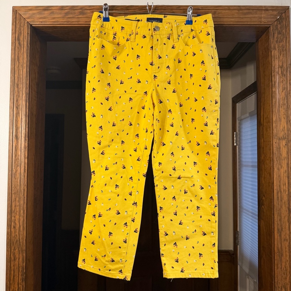 Charter Club Floret Denim Bristol Capri Pants - Picture 2 of 11